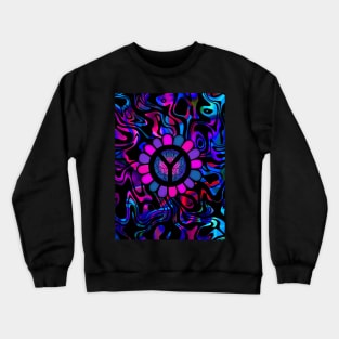 World Peace Hippie Peace Sign Crewneck Sweatshirt